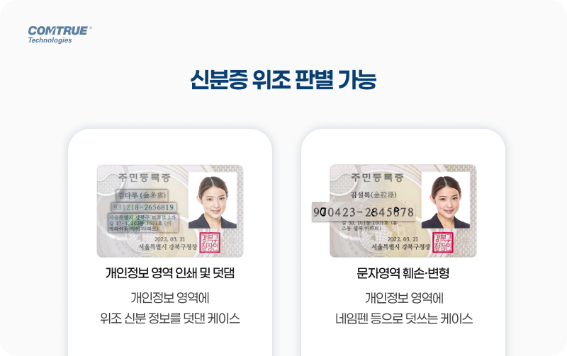 eKYC 비대면본인확인 신분증위조판별 명의도용 얼굴라이브니스